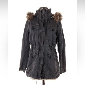 Loft fur hood utility jacket size XS